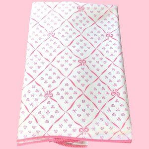 D. Porthault Luxury Pink & Lavender Bow Top Sheet Bedding